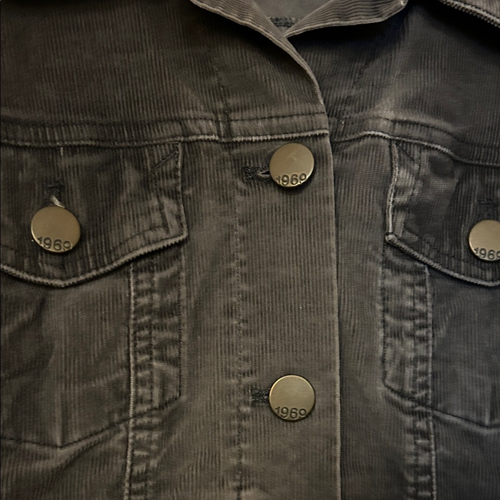 GAP Women's Dark Grey Corduroy Jacket Small - Picture 2 of 7